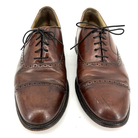 Bostonian Impression Mens Wingtip Brown Leather Oxford shoes‎ (22022) Size 9.5 main image 7